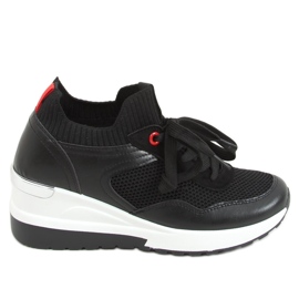 Baskets compensées Fenix ​​noires