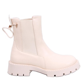 Bottines Chelsea femme Fonoi Beige