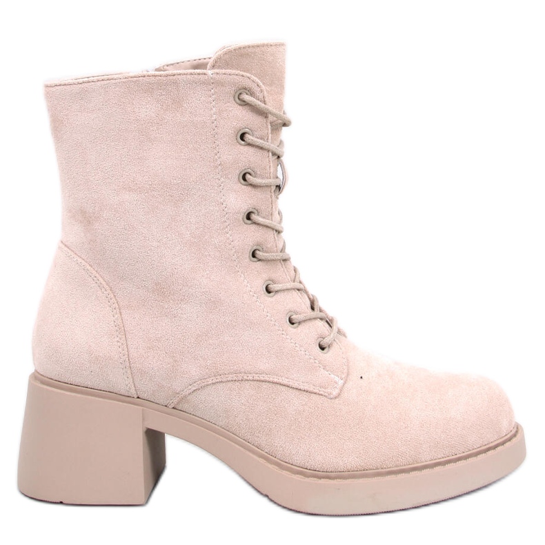 Mayfield Bottines à lacets beiges