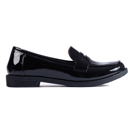 Mocassins classiques pour femmes en cuir verni Shelovet noir
