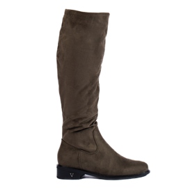 Bottines femme Shelovet en daim vert foncé