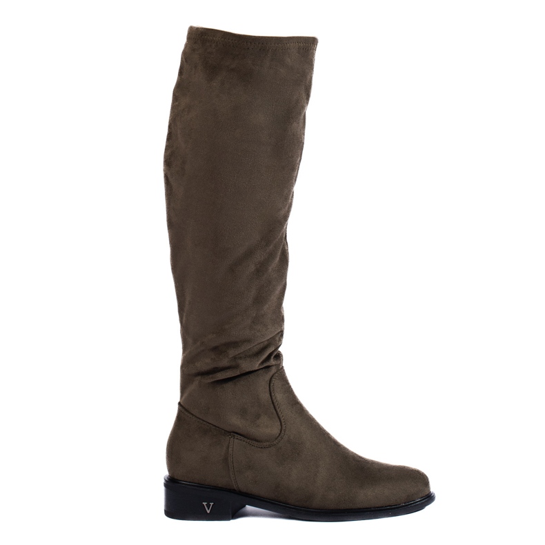Bottines femme Shelovet en daim vert foncé