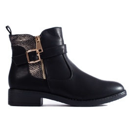 Bottines plates noires Shelovet le noir Bottines plates noires Shelovet le noir