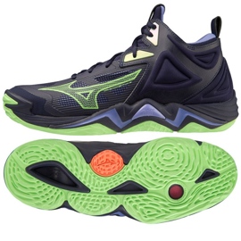 Chaussures Mizuno Wave Momentum 3 Mid M V1GA231711 bleu Chaussures Mizuno Wave Momentum 3 Mid M V1GA231711 bleu