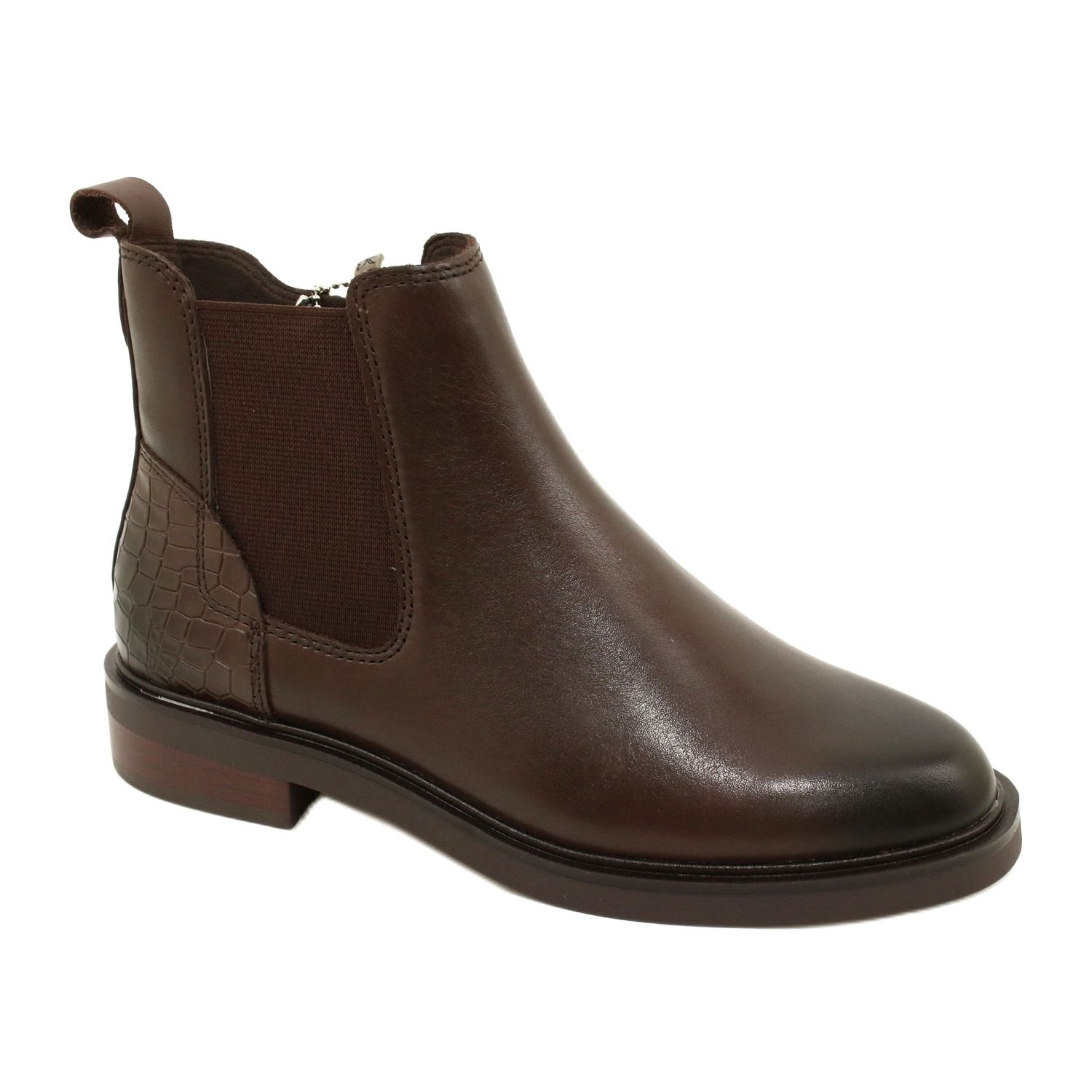 Bottines top caprice marron