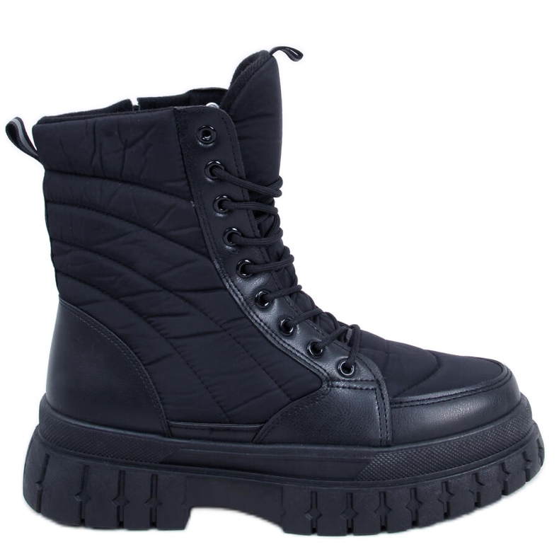 Bottines plates à lacets Barkin Negro le noir