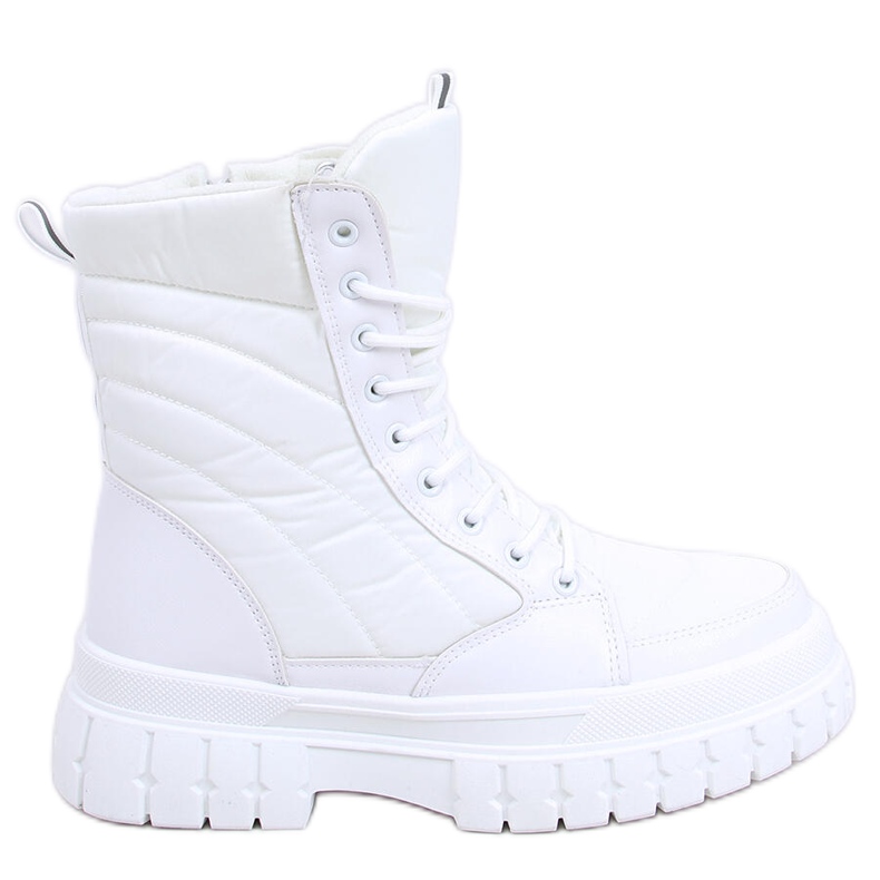 Bottines plates à lacets Barkin Blanco blanche