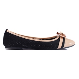 Ballerines femme noires et beiges par Shelovet