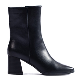 Bottines femme noires Shelovet à bout carré le noir