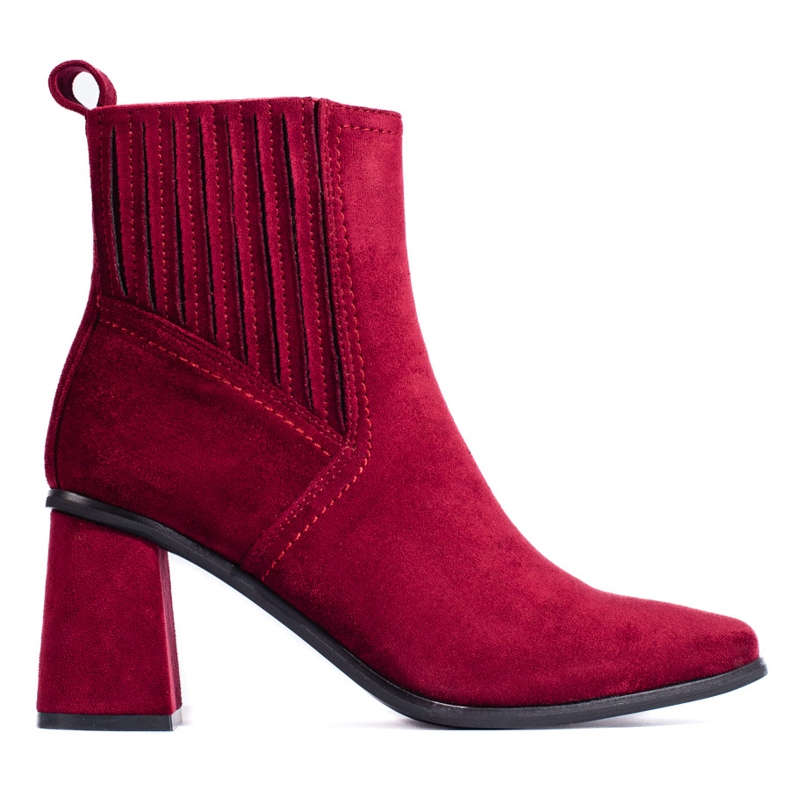 Bottines bordeaux pour femmes de Shelovet rouge Bottines bordeaux pour femmes de Shelovet rouge