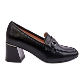 Vinceza Escarpins en Cuir à Talon Haut Noir Idona