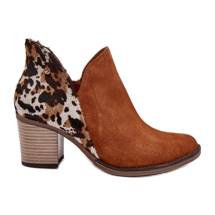 Bottines en cuir pour femmes Maciejka marron 04492-98 brun