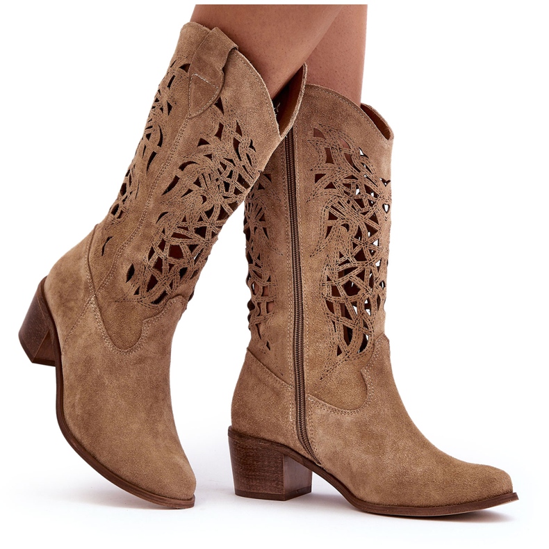 Lewski Shoes Santiags Daim Ajouré Beige Lewski 3320 Lewski Shoes Santiags Daim Ajouré Beige Lewski 3320