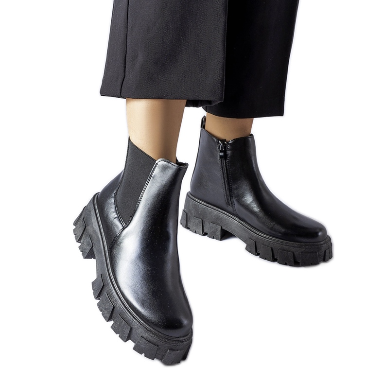 Bottines Petronio massives noires le noir Bottines Petronio massives noires le noir