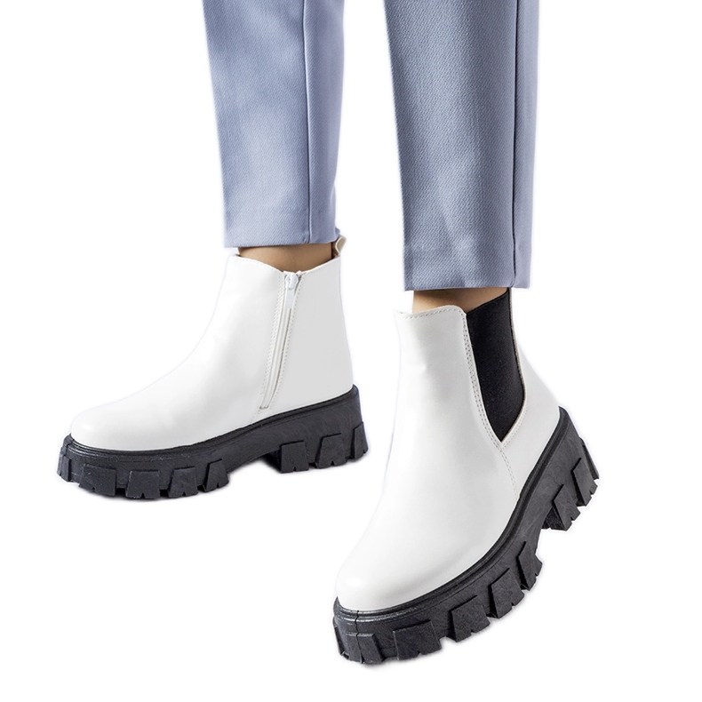 Bottines Petronio Massive blanches et noires