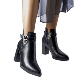 Bottines noires à talons hauts de Whitman le noir