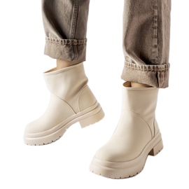 Inna Bottines Clotilde isolées en caoutchouc beige Inna Bottines Clotilde isolées en caoutchouc beige