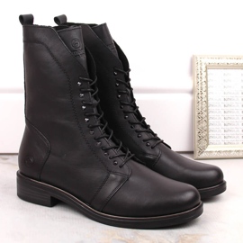 Bottes en cuir confortables et isolées pour femme, noir Remonte D8380-01 le noir
