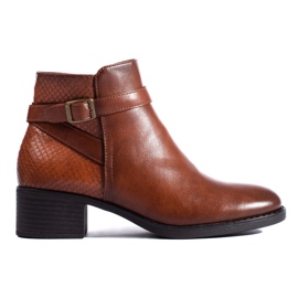 W. Potocki Bottines à talons hauts femme Potocki noires brun