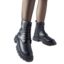 Bottes isolées noires pour femmes par Hansine le noir