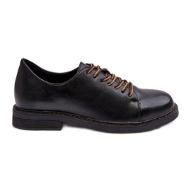 Vinceza Chaussures à lacets en cuir pour femme Noir Nakera