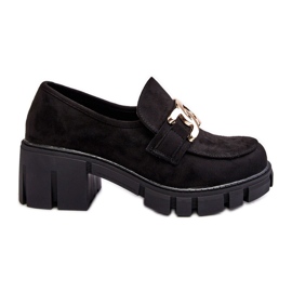 Vinceza Chaussures pour femmes en daim avec décoration, rullenes noires