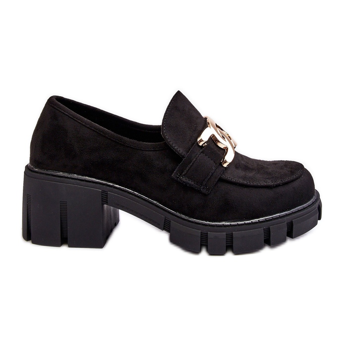 Vinceza Chaussures pour femmes en daim avec décoration, rullenes noires le noir