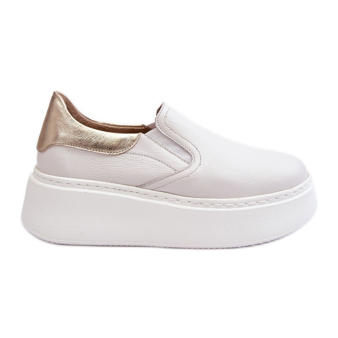 Chaussures de sport en cuir pour femmes sur la plateforme, blanches Lemar Manish Chaussures de sport en cuir pour femmes sur la plateforme, blanches Lemar Manish