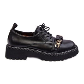 S.Barski Chaussures en cuir pour femmes D&amp;A MR870-80 Noir