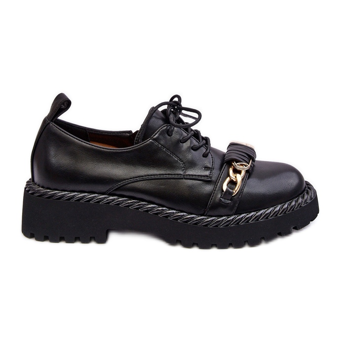 S.Barski Chaussures en cuir pour femmes D&amp;A MR870-80 Noir le noir