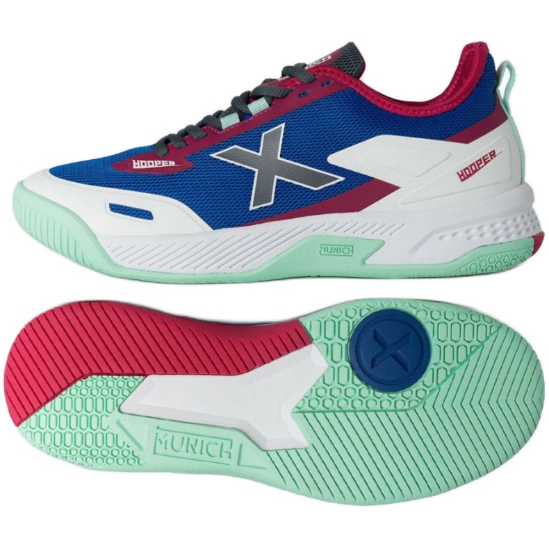 Chaussures de handball Munich Hooper 3365002 blanche