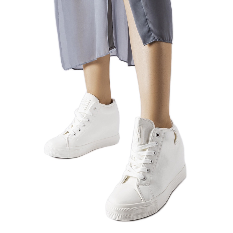 Baskets compensées Big Star MM274002 blanches