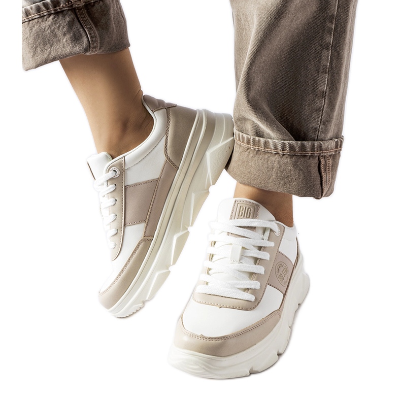 Baskets Big Star blanches MM274500 beige