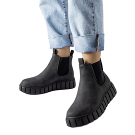 Bottines à enfiler noires Big Star MM274324