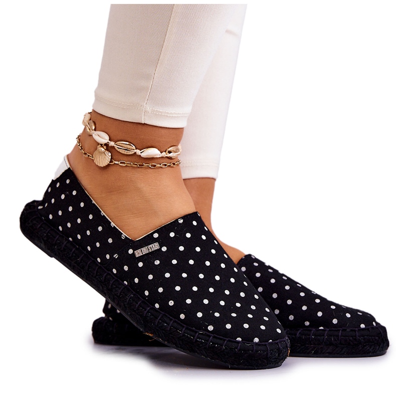 Espadrilles Femme À Pois Big Star JJ274867 Noir le noir