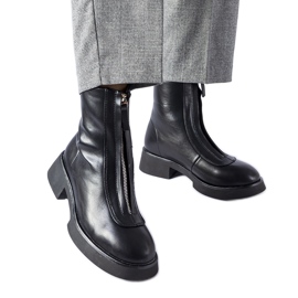 Bottines isolées noires avec fermeture éclair Baldo le noir