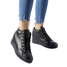 Baskets compensées noires Big Star MM274001 le noir