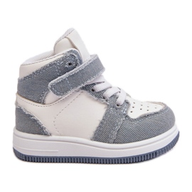 Chaussures de sport en jean bleu et blanc pour enfants Milara Chaussures de sport en jean bleu et blanc pour enfants Milara
