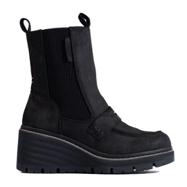 Goodin Bottines en daim noir Shelovet le noir