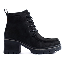 Bottines femme noires Shelovet à talon large