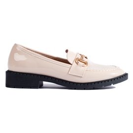 Mocassins Shelovet élégants beiges vernis Mocassins Shelovet élégants beiges vernis