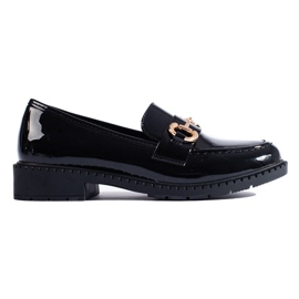 Mocassins Shelovet élégants noirs vernis