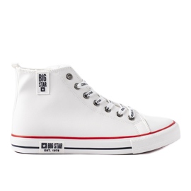 Baskets montantes blanches pour hommes Big star KK174345 Baskets montantes blanches pour hommes Big star KK174345