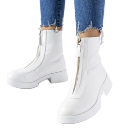 Bottines isolées blanches avec fermeture éclair Baldo