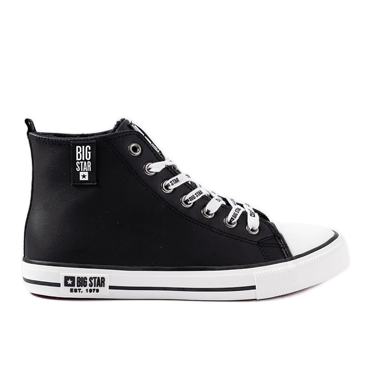 Baskets montantes noires pour hommes Big star KK174346 le noir