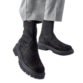 Bottines chaussettes noires Big Star MM274540