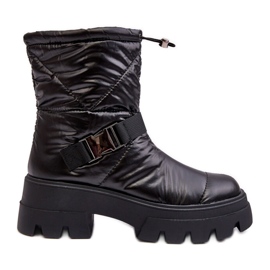 PH2 Bottines femme à semelle massive et talon plat, Noir Werikse