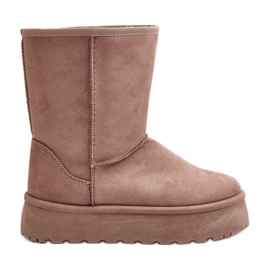 PS1 Bottes de neige isolées en fourrure pour femmes Beige foncé Abrams