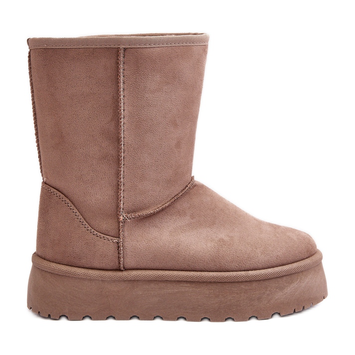 PS1 Bottes de neige isolées en fourrure pour femmes Beige foncé Abrams