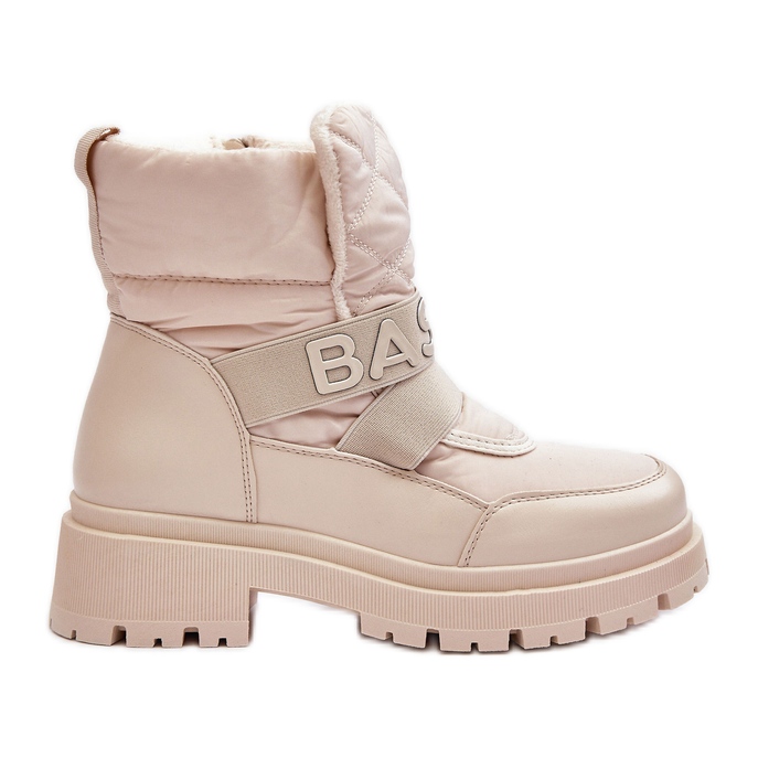 PS1 Bottes de neige isolées zippées pour femmes Beige clair Zeva